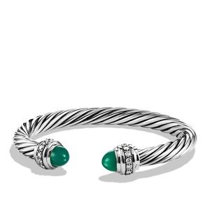 BRAND NEW DAVID YURMAN green onyx and diamond!!!!